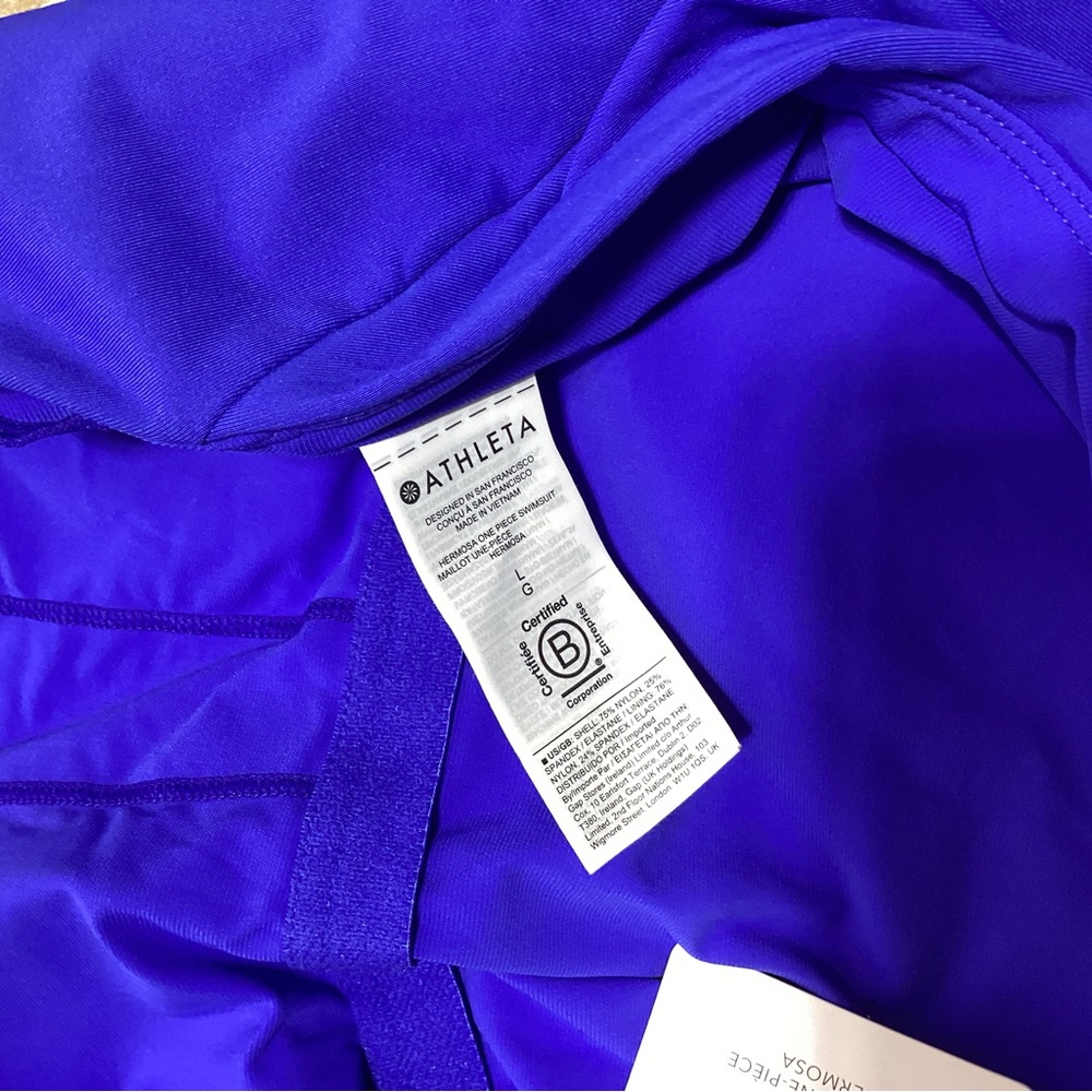 NWT Athleta Blue large Hermosa one piece swimsuit - Picture 10 of 12